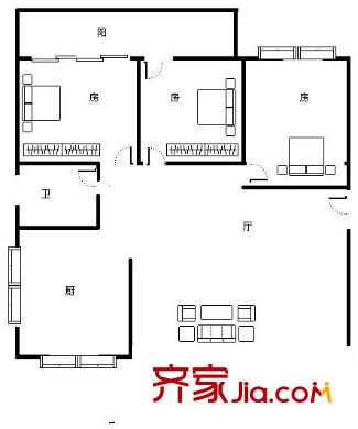 靈響新村 2室 戶型圖