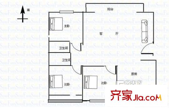 樂升小區(qū) 戶型圖