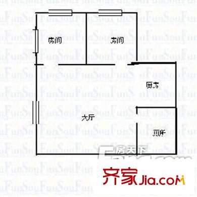黎明新村玫瑰園 2室戶型圖