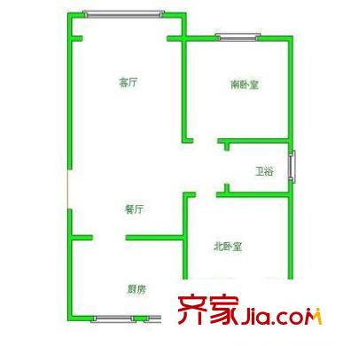 仙霞大郡 2室 户型图