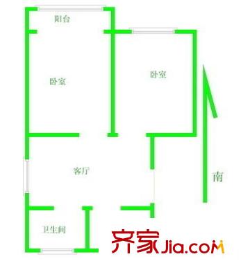 仙霞大郡 2室 户型图