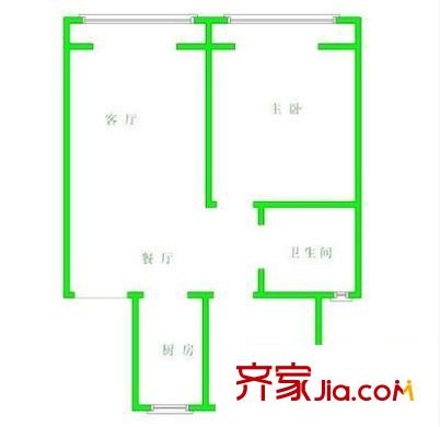 仙霞大郡 2室 户型图