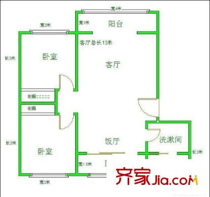 建機(jī)宿舍戶型圖戶型圖2 