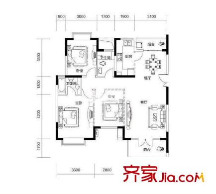 錦江新村 戶型圖