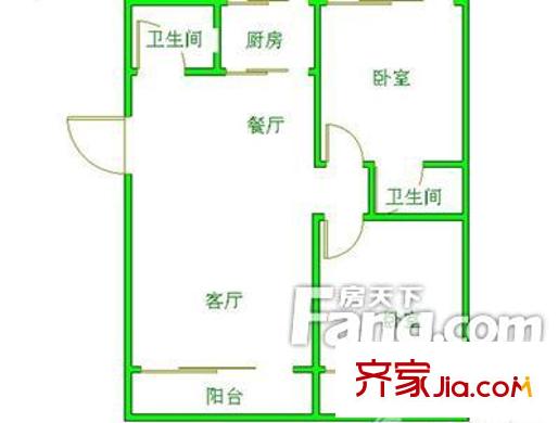 華美大廈 2室 戶型圖