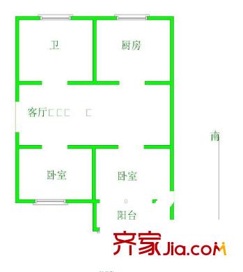 化工新村 2室戶型圖