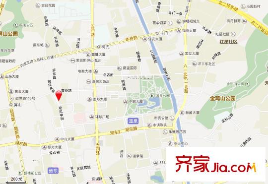 觀風(fēng)亭社區(qū)交通圖周邊配套圖