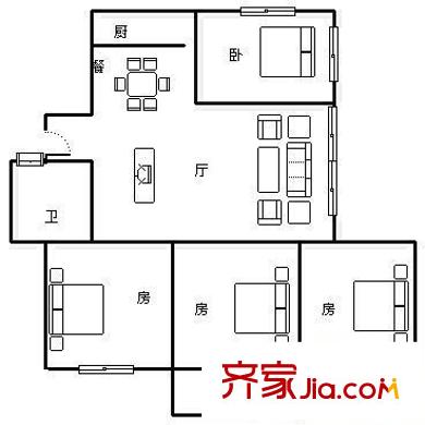 供銷(xiāo)社宿舍（能補(bǔ)天巷0 4室 戶(hù)型圖