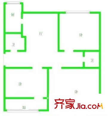 桂香苑 3室 戶型圖