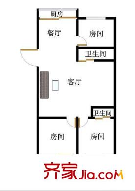 桂香苑 3室戶(hù)型圖