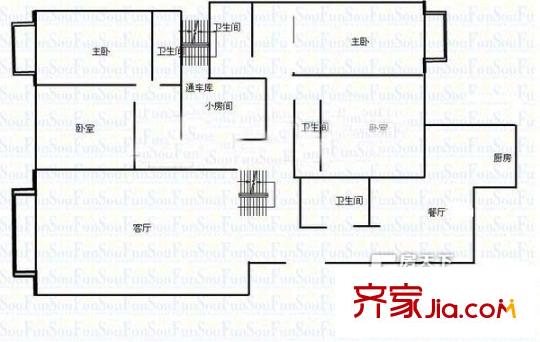 國鑫莊苑戶型圖國鑫平方米苑 戶型圖 5室2廳2衛(wèi)1廚