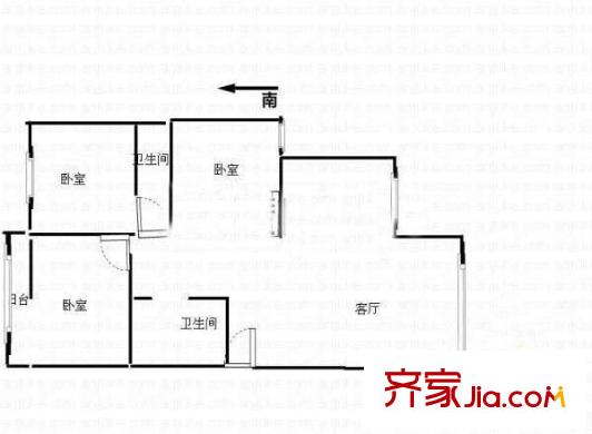 國(guó)鑫莊苑戶(hù)型圖國(guó)鑫平方米苑 戶(hù)型圖 3室2廳2衛(wèi)1廚