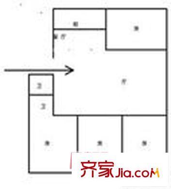 廣播電視局宿舍 3室 戶型圖