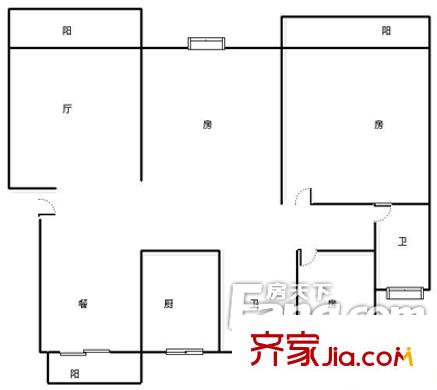 福建聯(lián)通花園 3室戶型圖