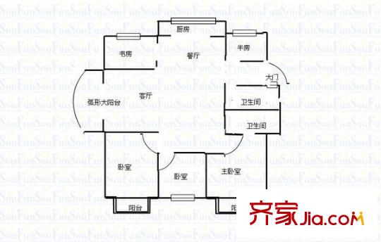 豐洲園 5室 戶型圖
