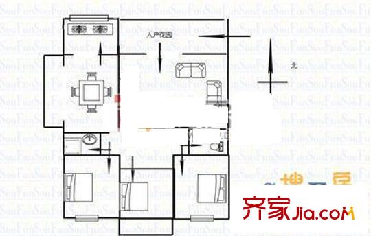 浮村新村 3室戶型圖