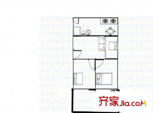 福馬路茶廠宿舍 2室 戶型圖