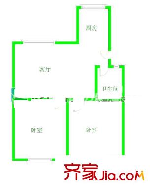 東站宿舍 2室戶型圖