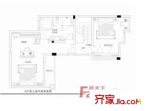 東站宿舍 2室戶型圖