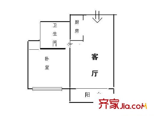 東站宿舍 2室 戶型圖