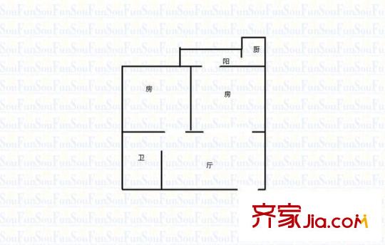 東方嘉景 2室 戶型圖