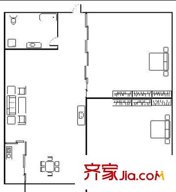東方嘉景 2室 戶型圖