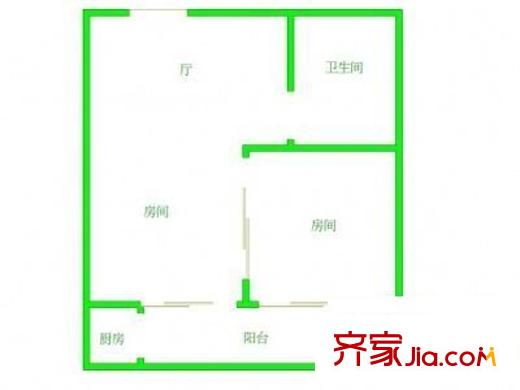 東方嘉景 2室 戶型圖