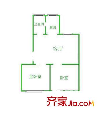 電臺宿舍(朝陽路)戶型圖電臺宿舍(朝陽路) 2室  戶型圖 2室1廳1衛(wèi)1廚