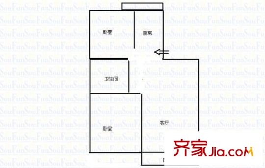 帝登花園 3室 戶型圖