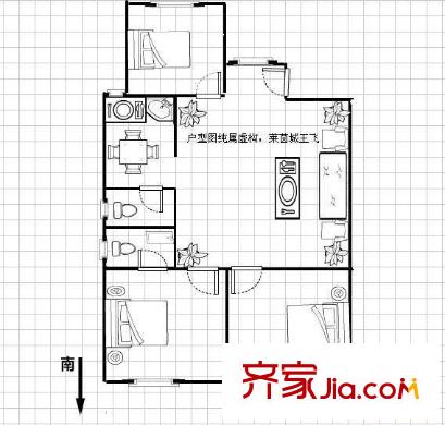倉山鎮(zhèn)政府宿舍 戶型圖