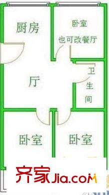 彩虹鋪景 2室 戶型圖