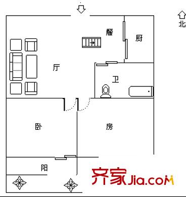 彩虹鋪景 2室 戶型圖