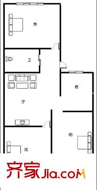 澳門公寓 3室 戶型圖