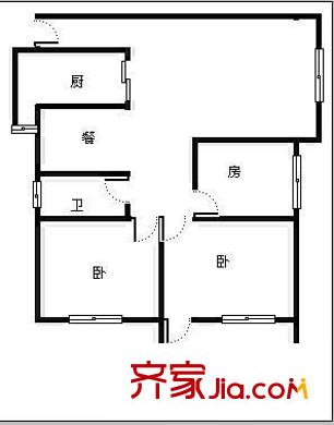 澳門公寓 3室 戶型圖
