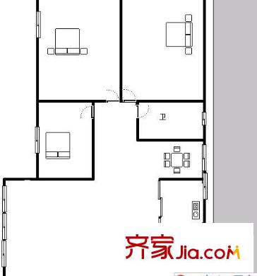 澳門公寓 3室 戶型圖