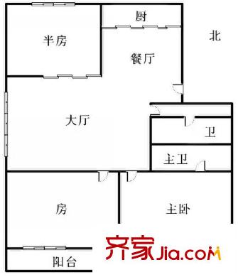 百福苑 3室 戶型圖