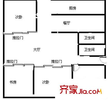 百福苑 3室 戶型圖