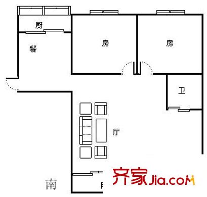 左?；▓@ 3室 戶型圖