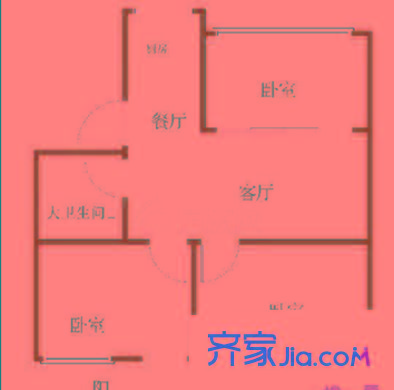 幼師單位宿舍 3室 戶型圖