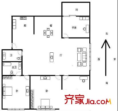 雅頌佳園 4室 戶型圖