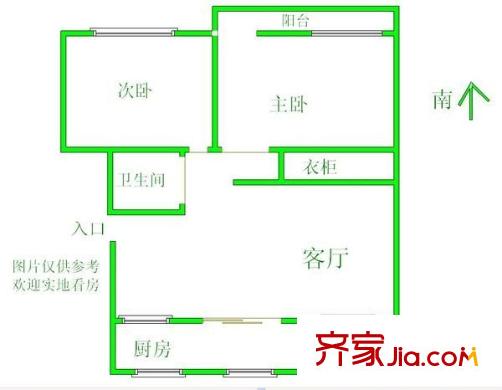 烏山新村 3室 戶型圖