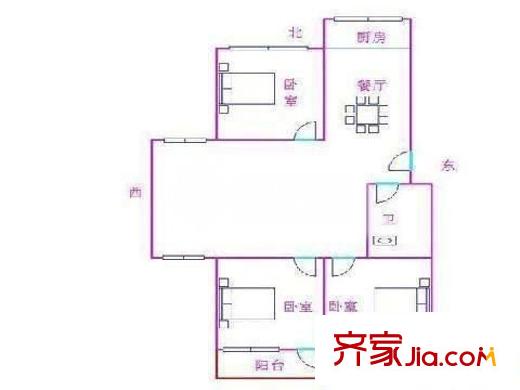 五鳳枇杷山小區(qū) 3室 戶型圖