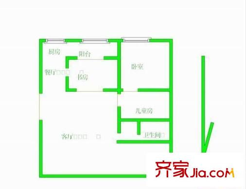 烏山新村 3室 戶型圖