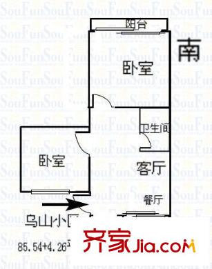 武夷晶都 4室 戶型圖