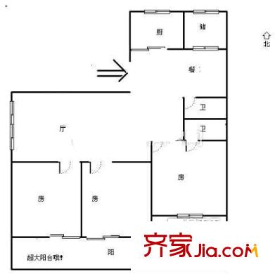 太陽城 3室戶型圖