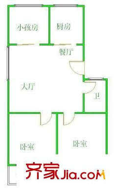 鐵二小區(qū) 3室戶型圖