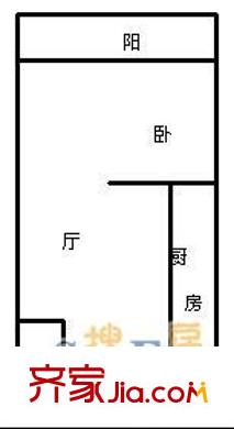 鑫濤苑 1室 戶型圖