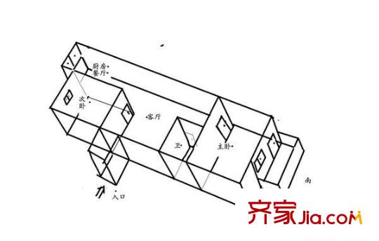 象園升興公寓 2室 戶型圖
