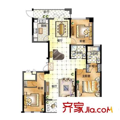 逸園住宅小區(qū) 4室 戶型圖