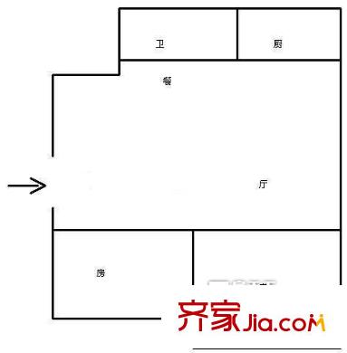 土地局單位宿舍 2室 戶型圖